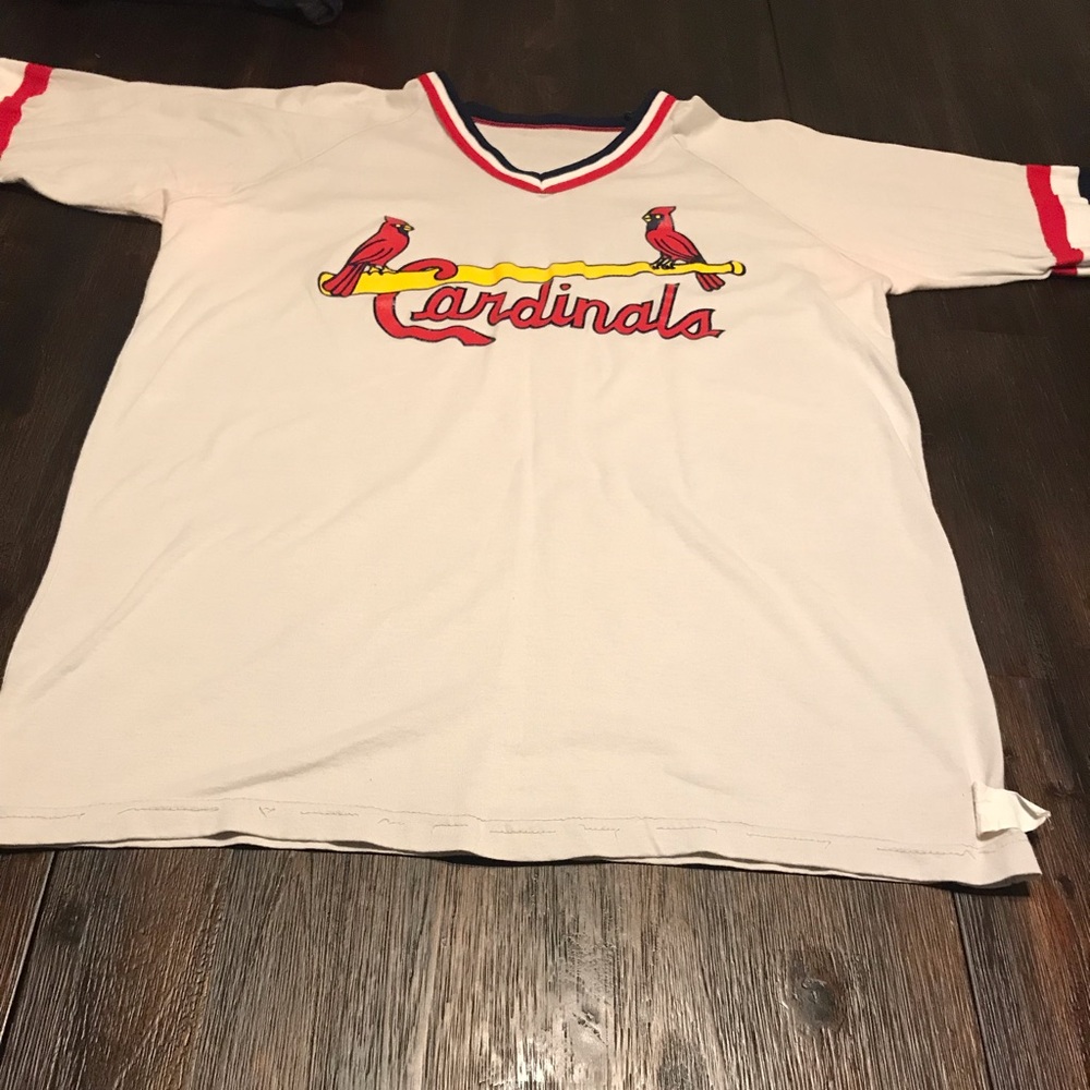 St. Louis Cardinals Vintage Pull Over Tee Size M/L